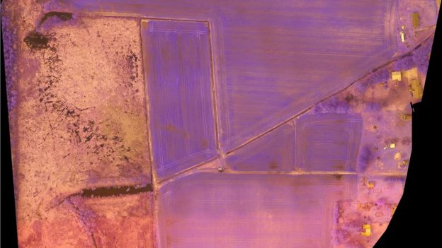 Multispectral image of a field